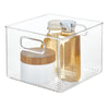 iDesign Linus Clear Storage Bin with Handles 6 in. H X 8 in. W
