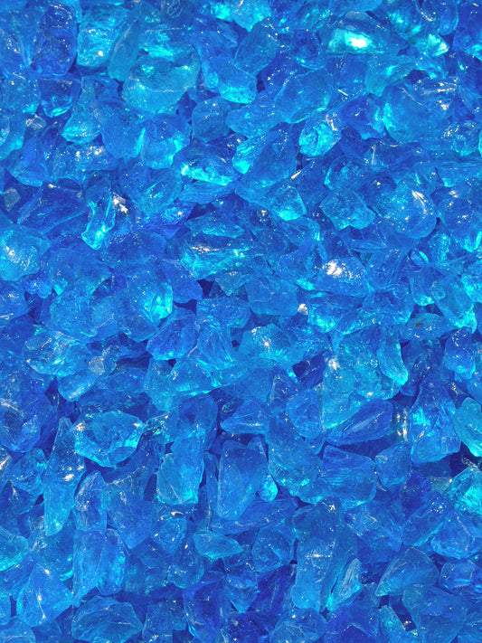 Exotic Pebbles & Aggregates EG02-L04S 2 Lb Turquoise Glass Pebbles                                                                                    
