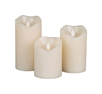 Gerson Ivory No Scent Scent LED Candle 8 in.   H