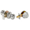 Tell Finishing Touches Parkland Satin Nickel Deadbolt and Entry Door Knob 1-3/4 in.
