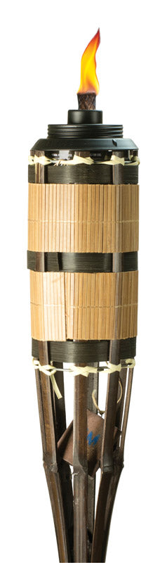 Tiki  Bamboo  Brown  60 in. Cypress  Garden Torch