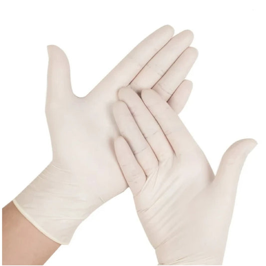 Vertak Latex Disposable Gloves Small White Powdered 100 pk
