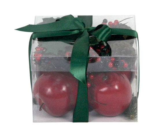 Greenfields Apples, Pinecones and Berries Red/Green/Brown (Pack of 12)