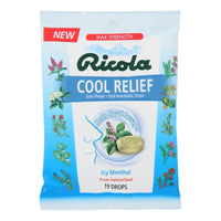 Ricola - Cough Drop Cool Relief Sugar Free - Case of 12 - 19 CT