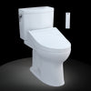 TOTO® WASHLET+® Drake® II 1G® Two-Piece Elongated 1.0 GPF Toilet and WASHLET+® C5 Bidet Seat, Cotton White - MW4543084CUFG#01