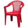 Adams  Penza  Red  Polypropylene  Stackable Chair