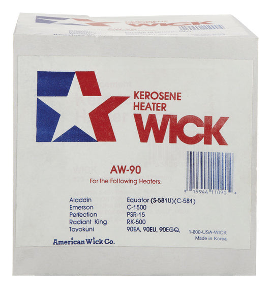 American Wick Kerosene Heater Wick Fits Aladdin S- 581 - Micron, Emerson C1500, Equator I