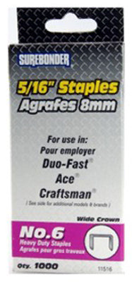 Staples, #6 Heavy-Duty, 5/16-In., 1000-Ct. (Pack of 5)