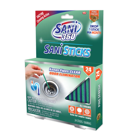 Sani 360 As Seen on TV Pine Scent Organic Deodorizing Multi-Purpose Cleaner 1/4 Dia. x 4 L in.