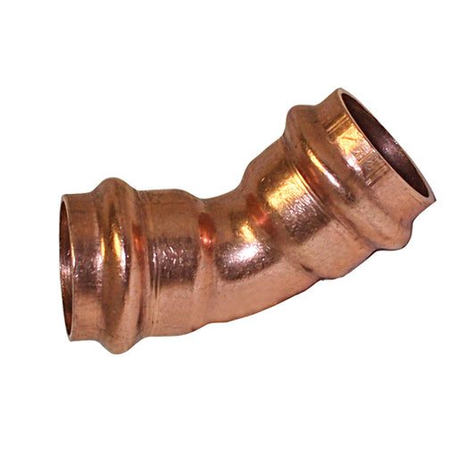 Mueller Streamline  1/2 in. CTS   x 1/2 in. Dia. CTS/Press  Copper  45 Degree Elbow