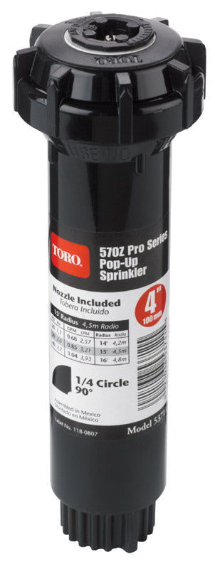 Toro 4 in. H Quarter-Circle Pop-Up Sprinkler