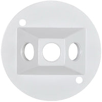 Weatherproof Round Lampholder Cover, White