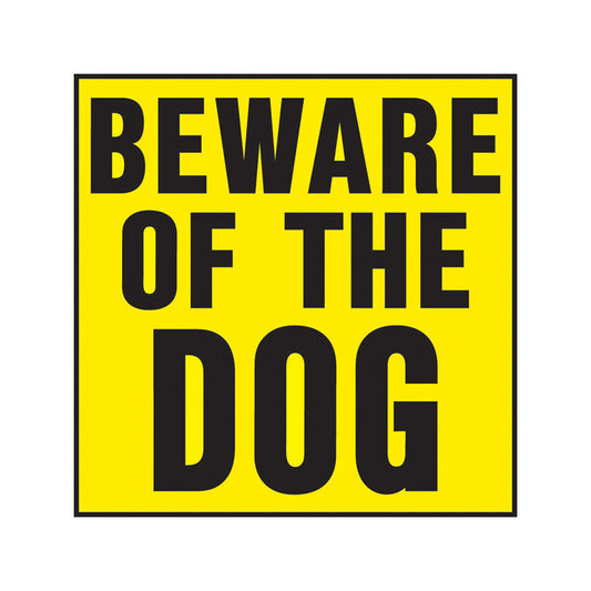 Hy-Ko English Beware of Dog Sign Plastic 11 in. H x 11 in. W (Pack of 20)