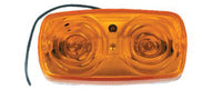 Trailer Marker/Clearance Light, Amber, Double Bulls Lens