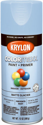 COLORmaxx Spray Paint + Primer, Matte Glacier, 12-oz.
