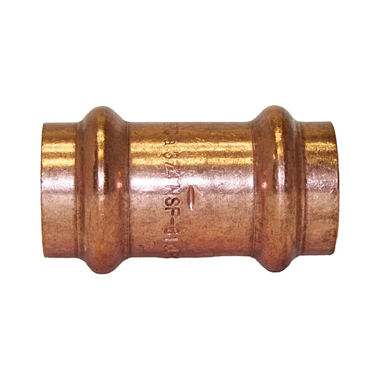 Mueller Streamline 1 in.   CTS  T X 1 in.   D CTS/Press  Copper Coupling with Stop