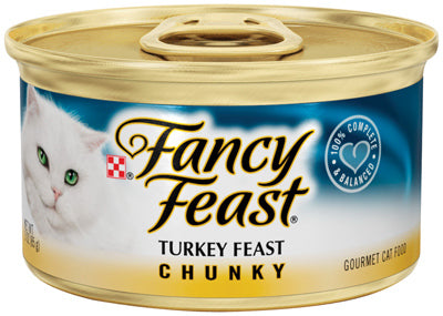 Cat Food, Chunky Turkey, 3-oz. Can