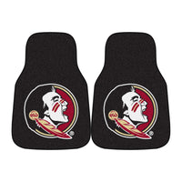 Florida State University Seminoles Black Carpet Car Mat Set - 2 Pieces