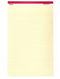Legal Pad, Yellow, 8.5 x 14-In., 50-Ct. (Pack of 12)