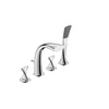 Ultra Faucets Twist 2-Handle Polished Chrome Deck Mount Tub Faucet