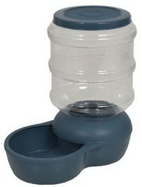 Pet Feeder, Automatic, Blue, Holds 10-Lbs.