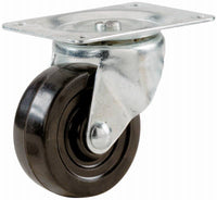 Rubber Wheel, Swivel Plate Caster, 2-In.