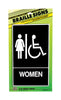 Hy-Ko English Women (Handicap, Braille) Sign Plastic 9 in. H x 6 in. W (Pack of 3)