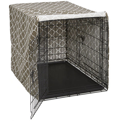 Pet Crate Cover, Brown Geo Pattern, Fits 42-In. Dog Crates