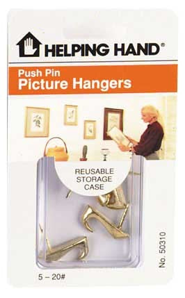 Helping Hand 50310 Push Pin Picture Hangers (Pack of 3)