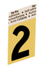 Hy-Ko 1-1/2 in. Black Aluminum Number 2 Self-Adhesive 1 pc. (Pack of 10)