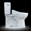 TOTO® Drake® WASHLET®+ Two-Piece Elongated 1.28 GPF Universal Height TORNADO FLUSH® Toilet with C5 Bidet Seat, Cotton White - MW7763084CEFG#01