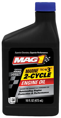 Marine Engine Oil, 2-Cycle, 16-oz. (Pack of 12)