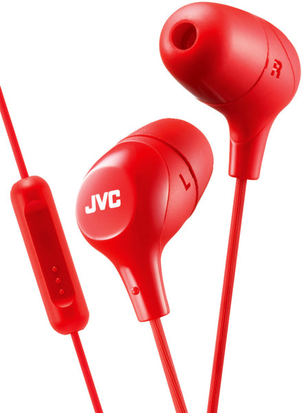 Auriculares internos JVC Hafx38mr Red Marshmallow con micrófono y control remoto