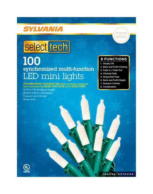Sylvania  Select Tech  LED M7  Light Set  Warm White  24.75 ft. 100 lights