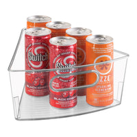 InterDesign Rubbed Lazy Susan Storage Bin 9.5 W x 4.13 H x 10.38 D in. for Corner Base Cabinets