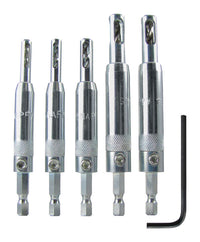 Make it Snappy 5/64 7/64 9/64 11/64 13/64 in. Steel Self-Centering Hinge Bit Set 5 pc