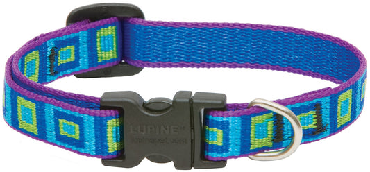 Lupine Collars & Leads 73233 1/2" X 6"-9" Adjustable Sea Glass Design Dog Collar