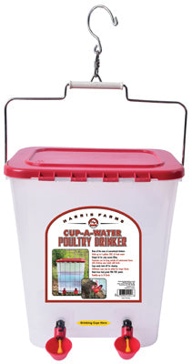 Cup-A-Water Poultry Drinker, 4-Gallons