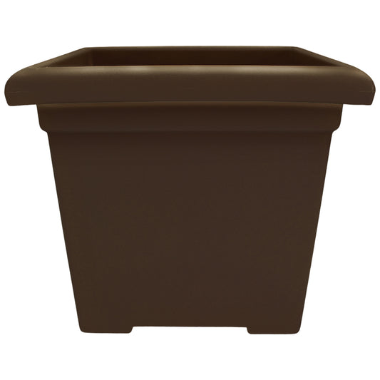 Akro Mils ROS15500E21 15.5" Chocolate Accent Square Planter (Pack of 12)