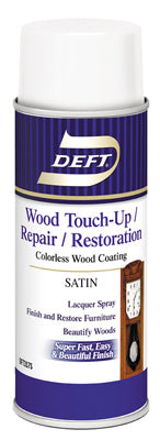 Deft Wood Touch-up / Repair / Restoration Satin Clear Water-Based Acrylic Lacquer 11.5 oz. (Pack of 6)