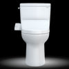 TOTO® Drake® WASHLET®+ Two-Piece Elongated 1.6 GPF Universal Height TORNADO FLUSH® Toilet with C2 Bidet Seat, Cotton White - MW7763074CSFG#01
