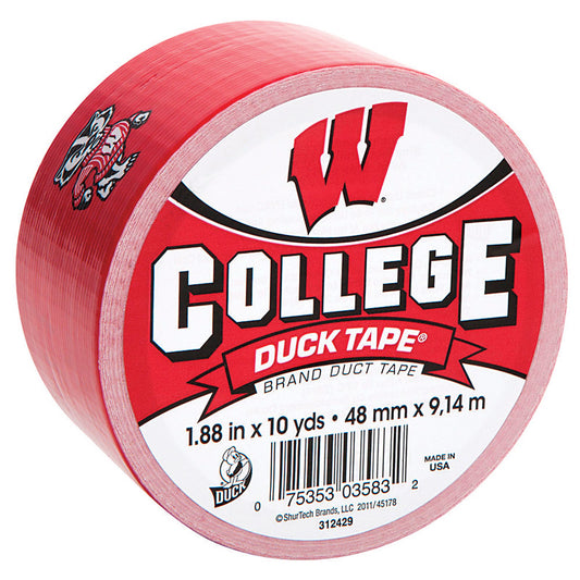 Duck College Logo Duct Tape High Performance 10 Yd. Wisconsin