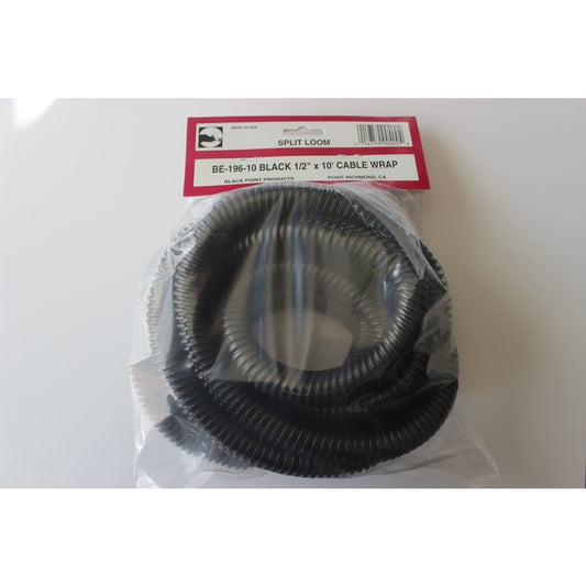 Black Point Products 120 in. L Black Polyethylene Cable Wrap