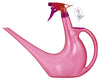 Scheurich Sprayman Pink Translucent Plastic Watering Can Sprayer Combo 0.4 gal.