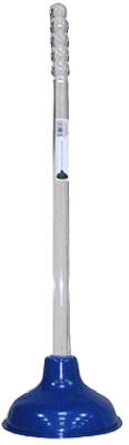 Toilet Plunger, Blue With Clear Handle