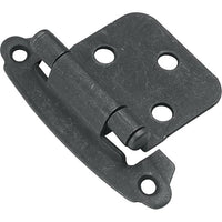 Hickory Hardware P244-BI 2.630" X 1.936" Black Iron Surface Self-Closing Flush Hinges 2 Count