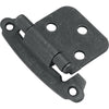 Hickory Hardware P244-BI 2.630" X 1.936" Black Iron Surface Self-Closing Flush Hinges 2 Count