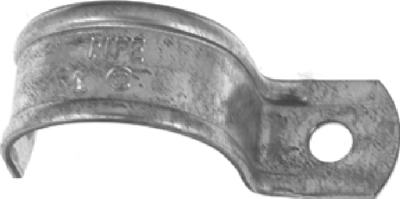 Steel Strap, 1-Hole, Zinc Plated, 0.75-In., 3-Pk.