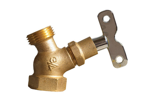 BK Products Mueller 3/4 in. FIP  T Hose Brass Sillcock Valve