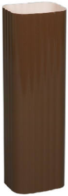 Gutter Downspout, Brown Galvanized Steel, 2 x 3-In. x 10-Ft. (Pack of 10)